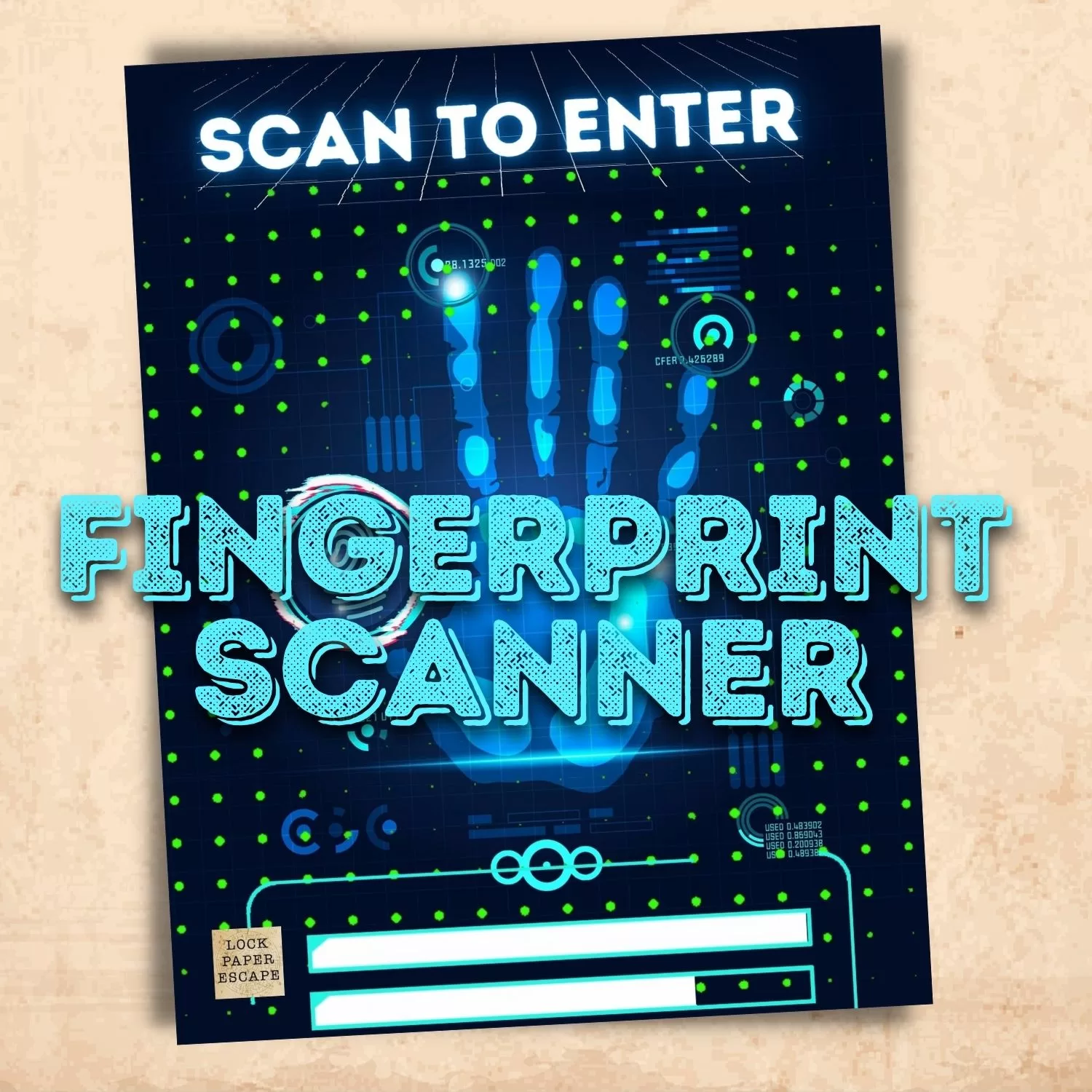 Spy Birthday Party Fingerprint Scanner Lock Paper Escape