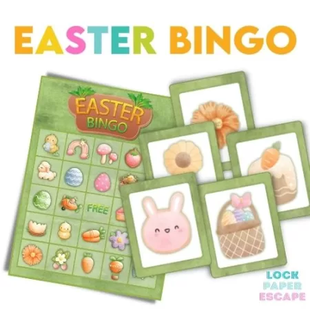 Easter picture bingo cards.