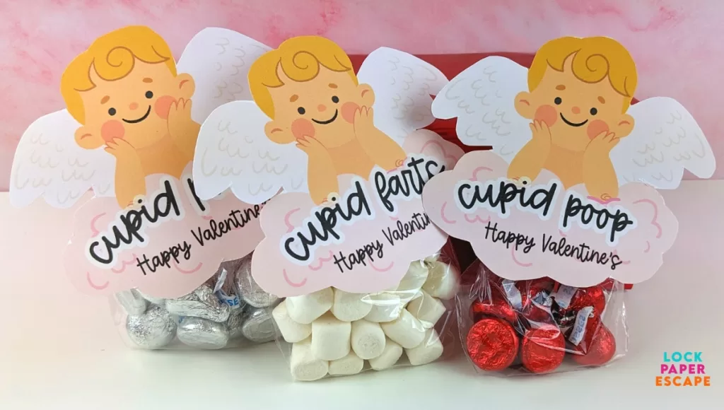 cupid fart valentines day treat topper