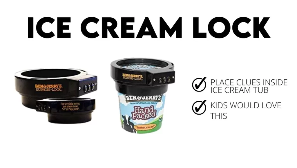 Ice cream lid lock