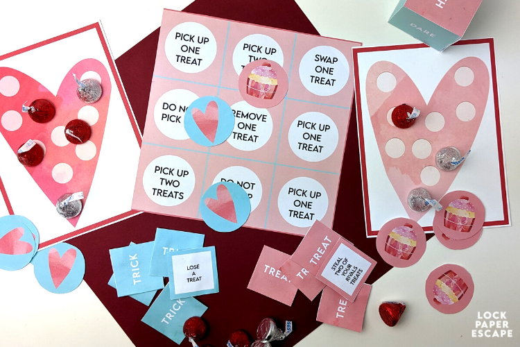 Valentine's tic-tac-toe printable game