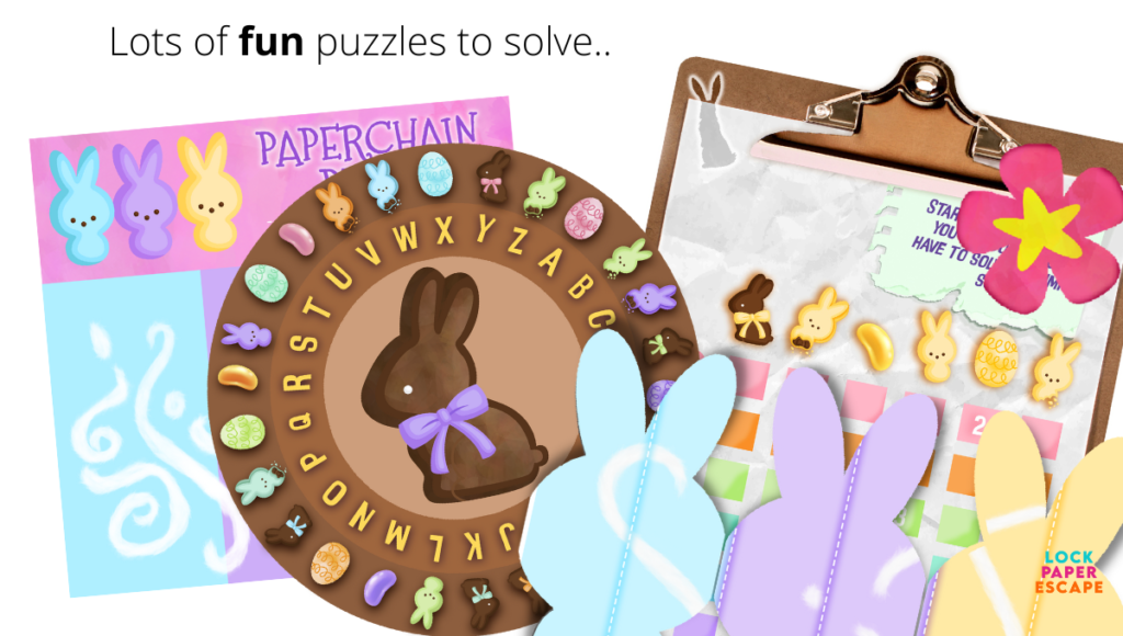 Easter Escape room for kids puzzles.