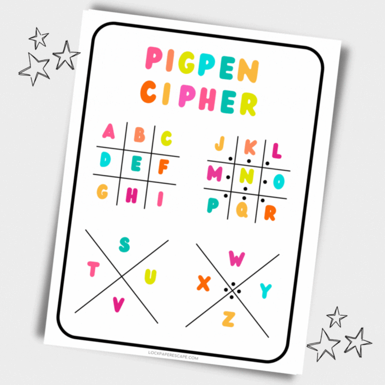 PigPen Cipher Fun for DIY Escape Rooms