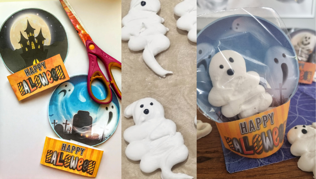 Meringue ghosts treats for Halloween