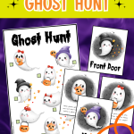 A Halloween ghost scavenger hunt Pinterest image
