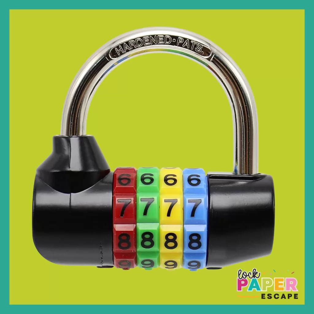 4 digit colour lock

