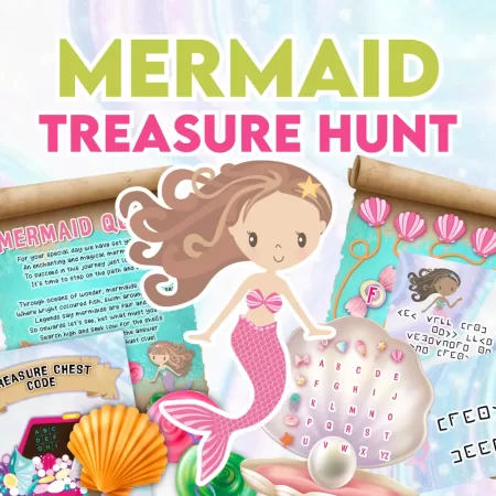 Mermaid treasure hunt game.
