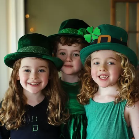 kids celebrating St Patricks day