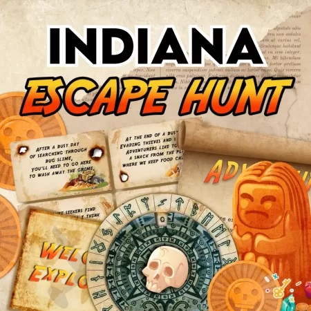 Indiana jones kids escape room treasure hunt game