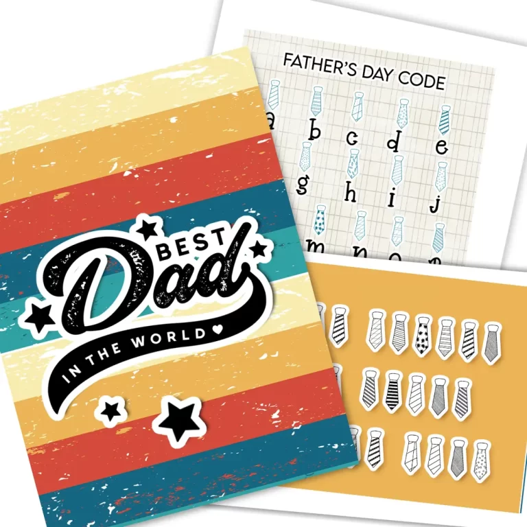 Free Father’s Day Printable: Gift Box and Card Idea