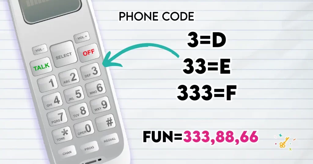 Phone numbers and letter code.