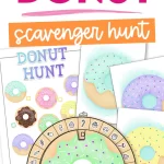 Free donut scavenger hunt printable.