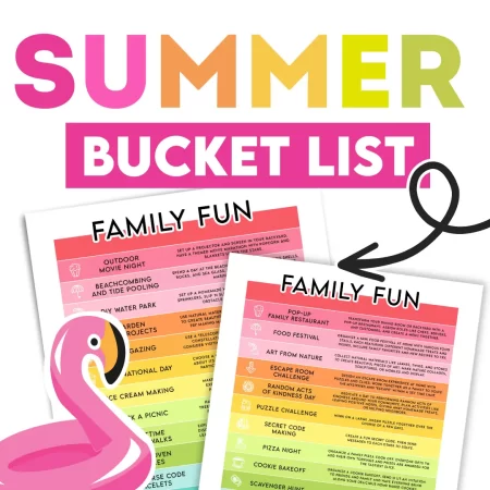 Summer bucket list printable ideas.