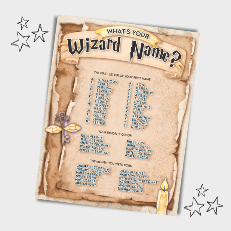 What's your harry potter inspired wizard name