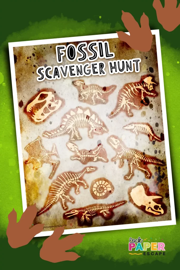 fossil scavenger hunt printable