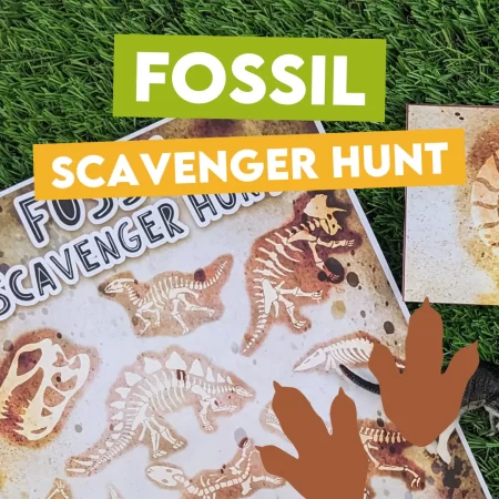 printable fossil scavenger hunt game