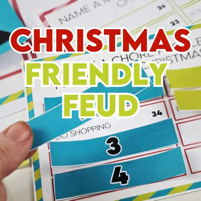 DIY Christmas friendly feud printable game