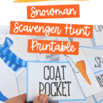 snowman scavenger hunt printable kit