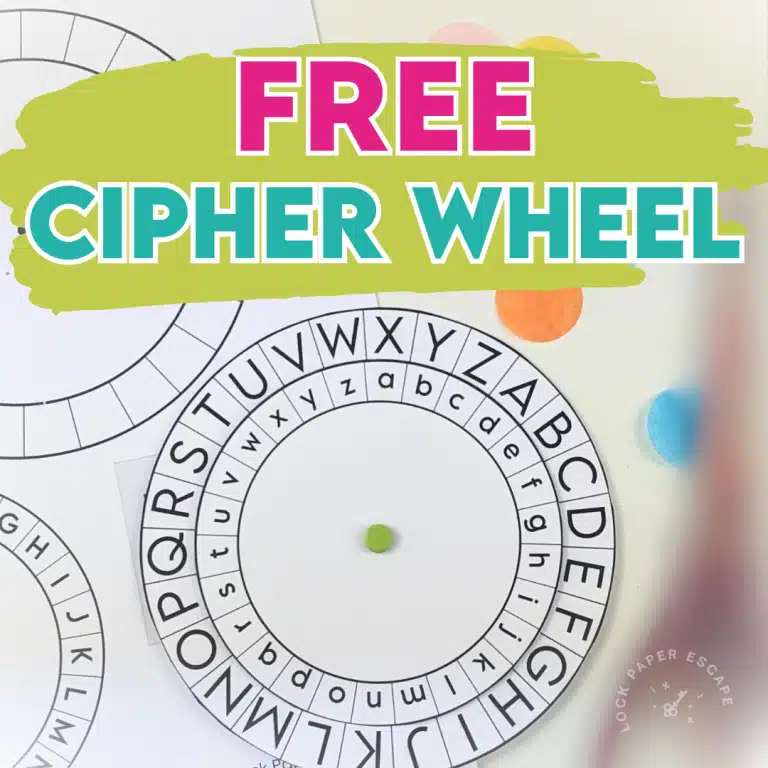 Free Escape Room Cipher Wheel